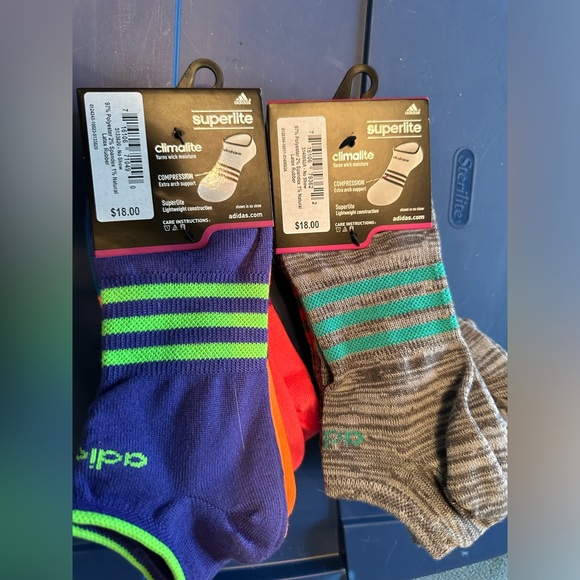 Adidas no show superlite socks.  2 packs of 6 - Picture 2 of 3